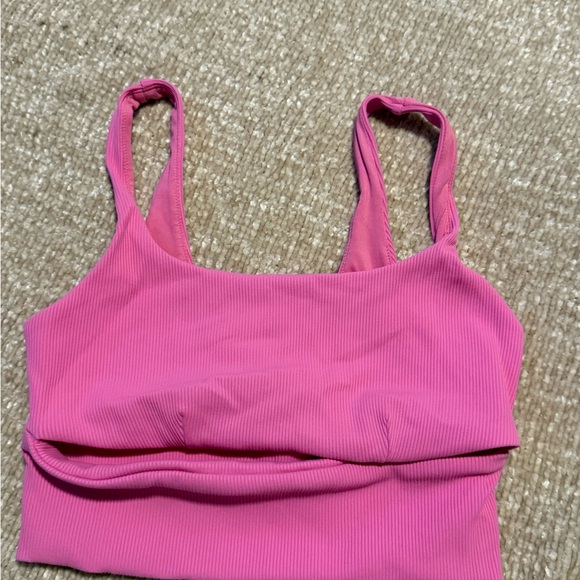 ALO Yoga Tops - ALO Yoga Ribbed Hot Pink Sports top